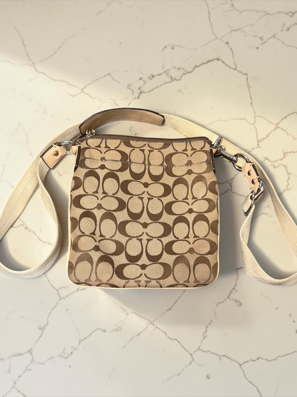 Coach Trio: Pink Floral, Black Nylon & Signature Canvas Crossbody Bags - Picture 7 of 7